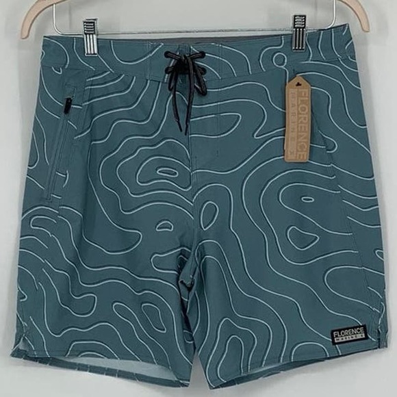 NEW! Florence Marine X Size 30 Isobar Boardshort Steel Blue Swim $75 msrp L7-1 - Picture 3 of 11
